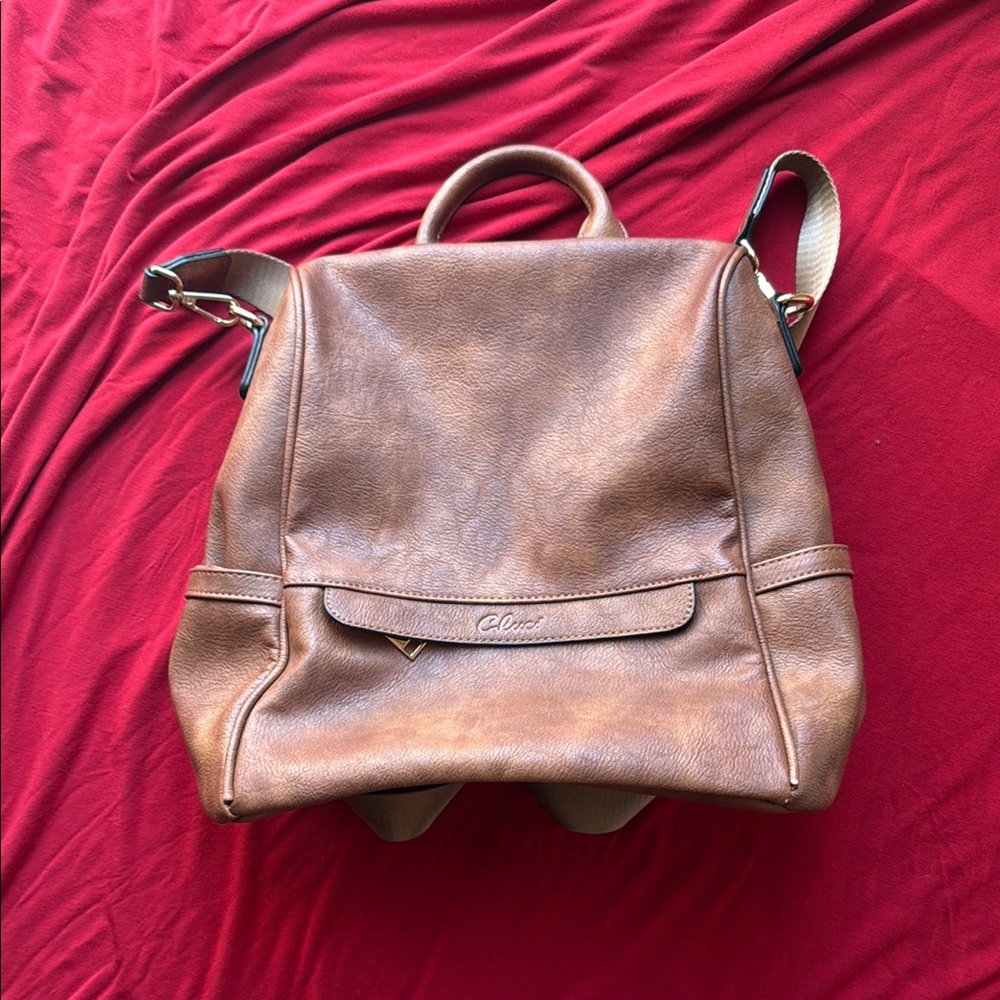 Brown Leather Backpack